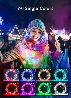 Color Changing Fairy Lights with Remote, 33FT 100 LED USB String Lights