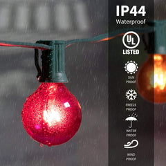 50 Feet / 50 Bulbs / Green Wire