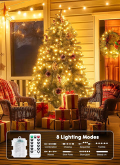 33ft Battery Operated Fairy Lights with Remote, Waterproof & Dimmable