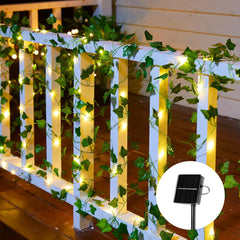 Solar Fairy Lights with Ivy - 33 FT, Solar Powered