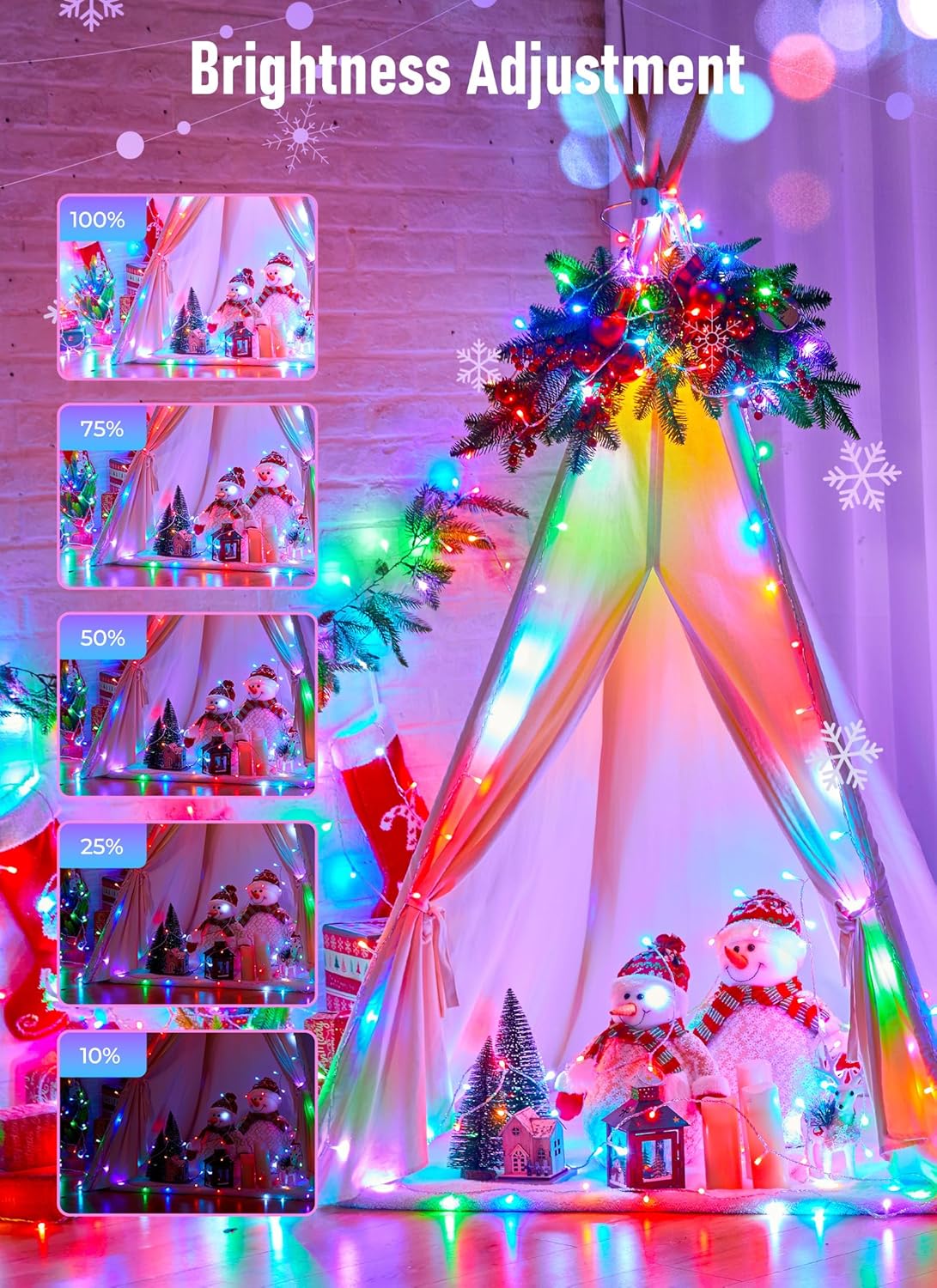 33FT Color Changing String Lights - 100 LED with Remote