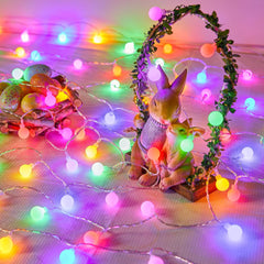 Pastel Globe String Lights with Remote - 46ft Waterproof