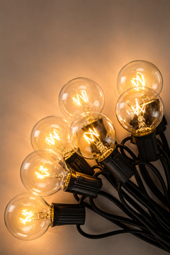 50 Pack G40 5W 120V Globe Incandescent Glass Bulbs