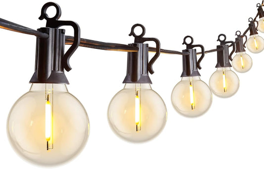 29FT Plug In G40 12 LED Bulbs String Lights for Patio Garden Cafe Wedding Deck