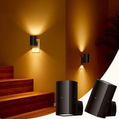 2 Pack Black Plug in Night Lights with Rotating Plug & Light Sensor for Bathroom Bedroom, Amber Light