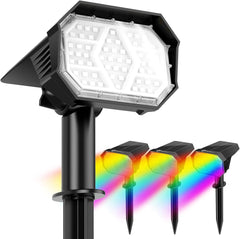 Solar RGB Spot Lights Outdoor - 4 Pack Color Changing Landscape Lights