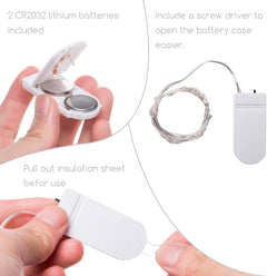 6 Pack Battery Operated Fairy Lights - 7ft, 20 LED Warm White