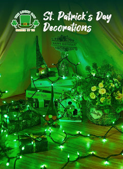 St. Patrick Mini String Lights - 50 Count, 12 FT, Green