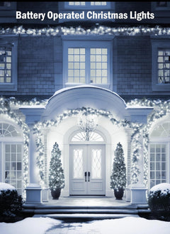 Battery Operated String Lights, 17 FT, 50 LED, Waterproof with Timer