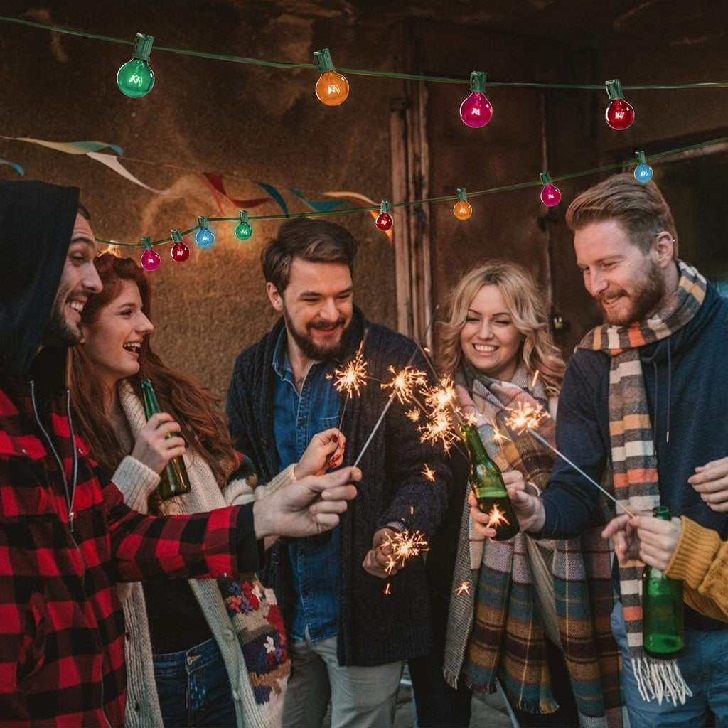 50 Feet / 50 Bulbs / Green Wire