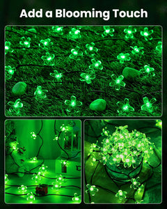 Solar Flower Lights - 60 LED, Waterproof, Christmas
