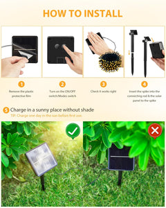 92Ft Solar String Lights - 240 LED Waterproof Outdoor Lights