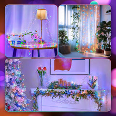 10ft Multicolor Firecracker Fairy Lights - 120 LED, Battery Operated