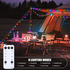 Globe String Lights, 33 Feet 100 Led Fairy Lights Plug in, Pink + Multicolor