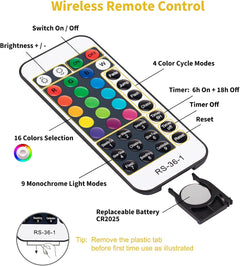 Color Changing Fairy Lights with Remote - 33ft USB