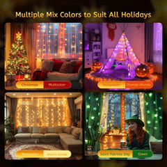Color Changing Star String Lights - 17 ft 50 LED Fairy Lights