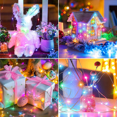 Pastel Fairy Lights with Timer - 7ft Waterproof String Lights
