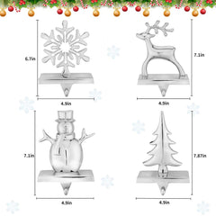 1 x 4 Pack / Reindeer & Snowflake & Snowman & Pine Tree