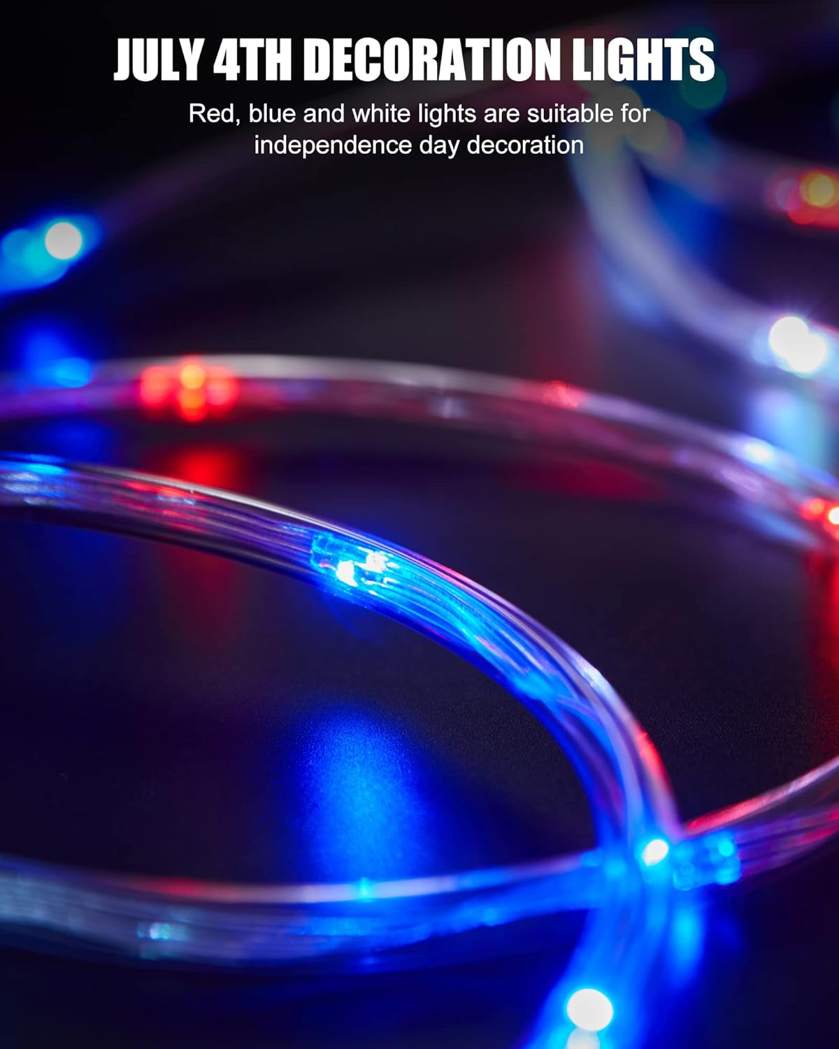 99ft Plug in 300 LED 18 Colors Changing Outdoor String Rope Lights with Remote for Xmas