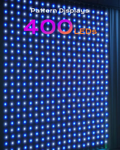 6.6x6.6ft Plug in 400 RGB LED Color Changing Smart Curtain Fairy Lights with Remote for Bedroom Window