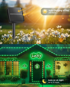 Solar Rope Lights - 39 FT, 100 LED, Waterproof, Multicolor