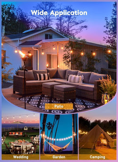 82FT 25 Bulbs Shatterproof Patio Lights with Remote for Backyard Bistro Porch, Only for Canada