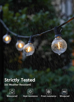 109FT Plug In G40 50 LED Bulbs String Lights for Patio Garden Cafe Wedding Deck