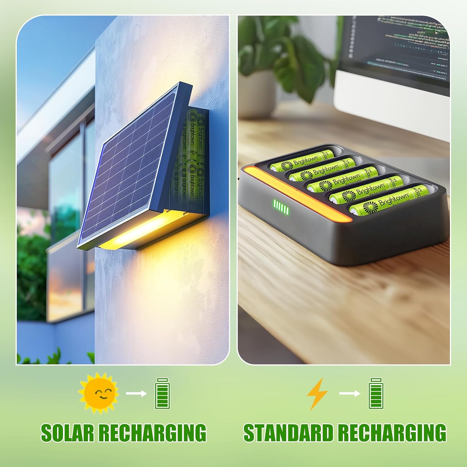12-Pack 1.2V 2000mAh NiMH Rechargeable AAA Batteries for Solar Lights and Household Devices