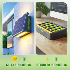 12-Pack 1.2V 2000mAh NiMH Rechargeable AAA Batteries for Solar Lights and Household Devices