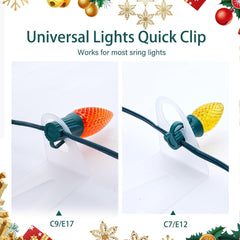 50 Pack of Christmas Light Clips for C7 C9 Lights