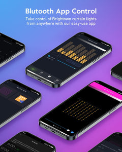 Smart Curtain String Lights - 9.8ft 300 LED Fairy Lights, USB Powered, Multicolor