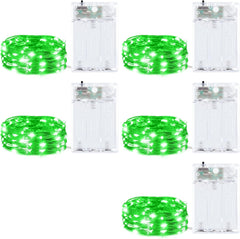 Battery Operated Fairy Lights, 5 Pack, 7 FT, 20 LED with Timer