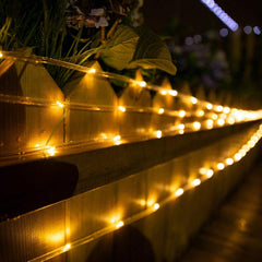 2Pack Total 78FT 200LED Solar Rope Lights, 8 Modes, Warm White