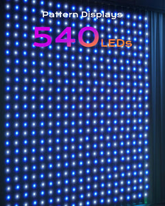 4.9x6.6ft Plug in 540 RGBIC LED Smart Color Changing Fairy Lights for Wall Window Garage