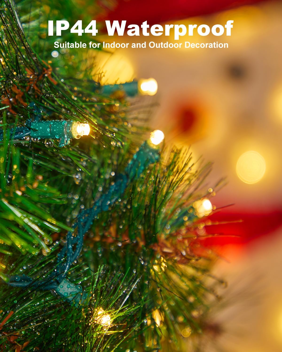 14 Feet 50 LEDs Clear Mini Lights Plug in, Connectable Christmas Tree Lights for Indoor Outdoor Decoration