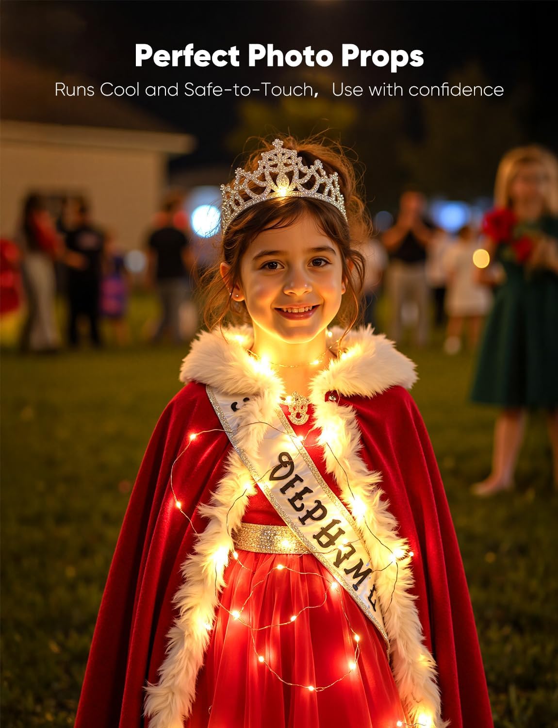 14 Pack 7FT 20 LED Battery Operated Silver Wire Firefly Starry Moon Lights for DIY Crafts, Warm White