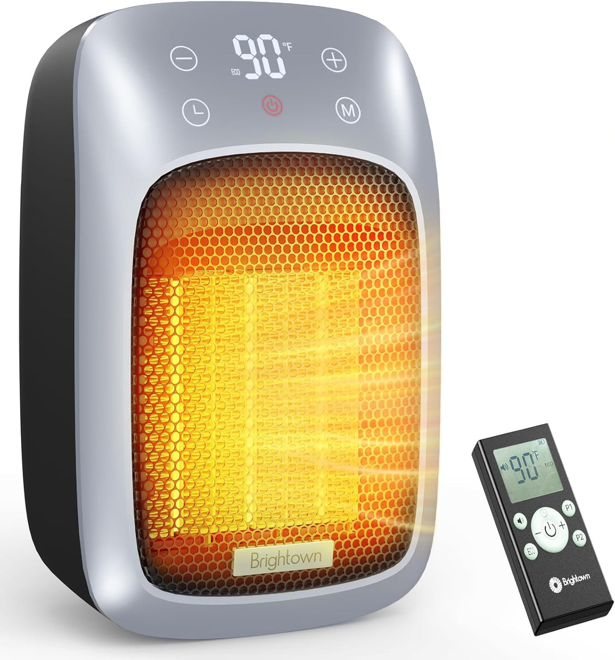 800W Small Wall Outlet Plug In Space Heater for Bathroom Office Bedroom Home