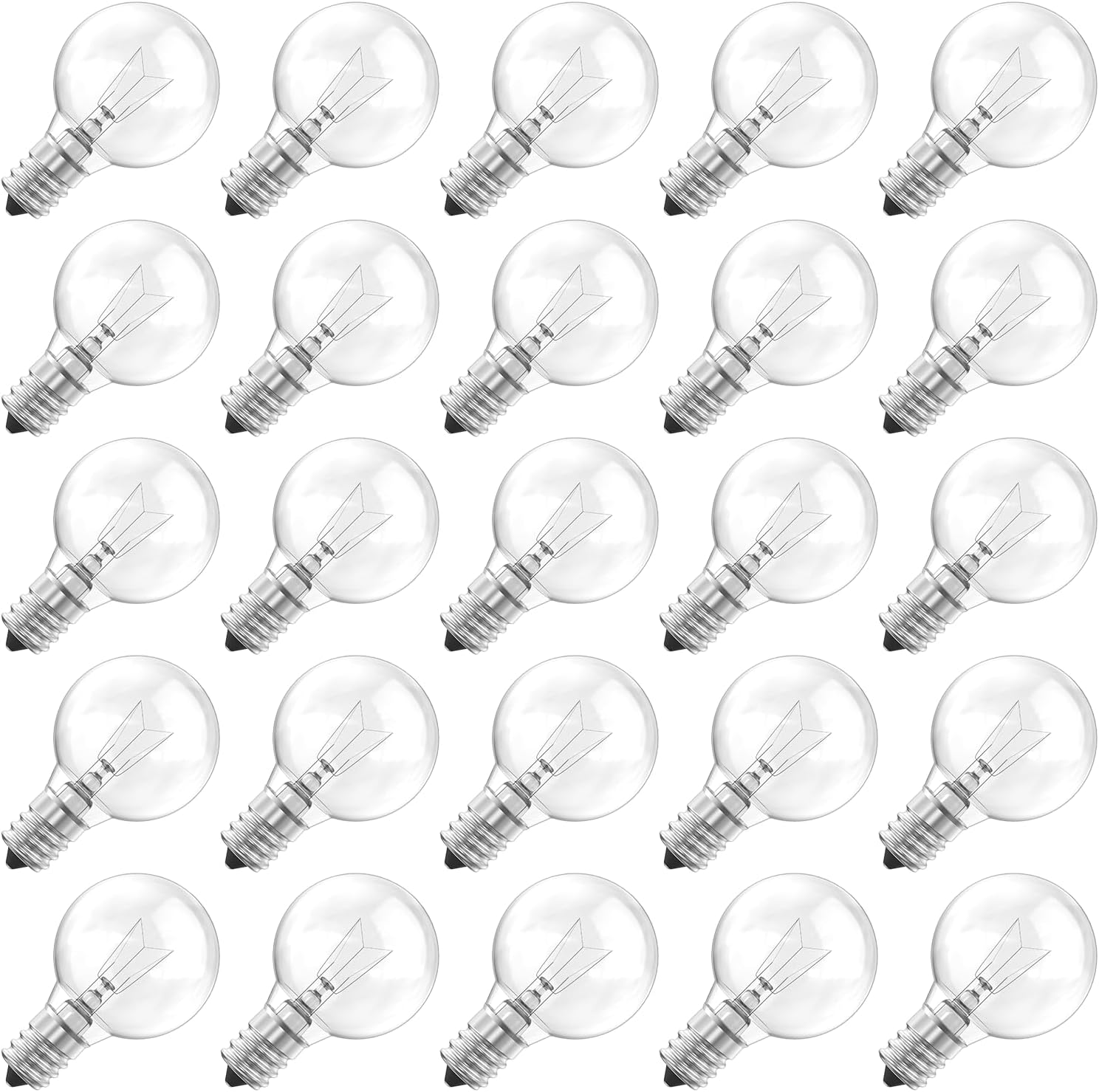 G40 5W 120V Globe Incandescent Glass Bulbs