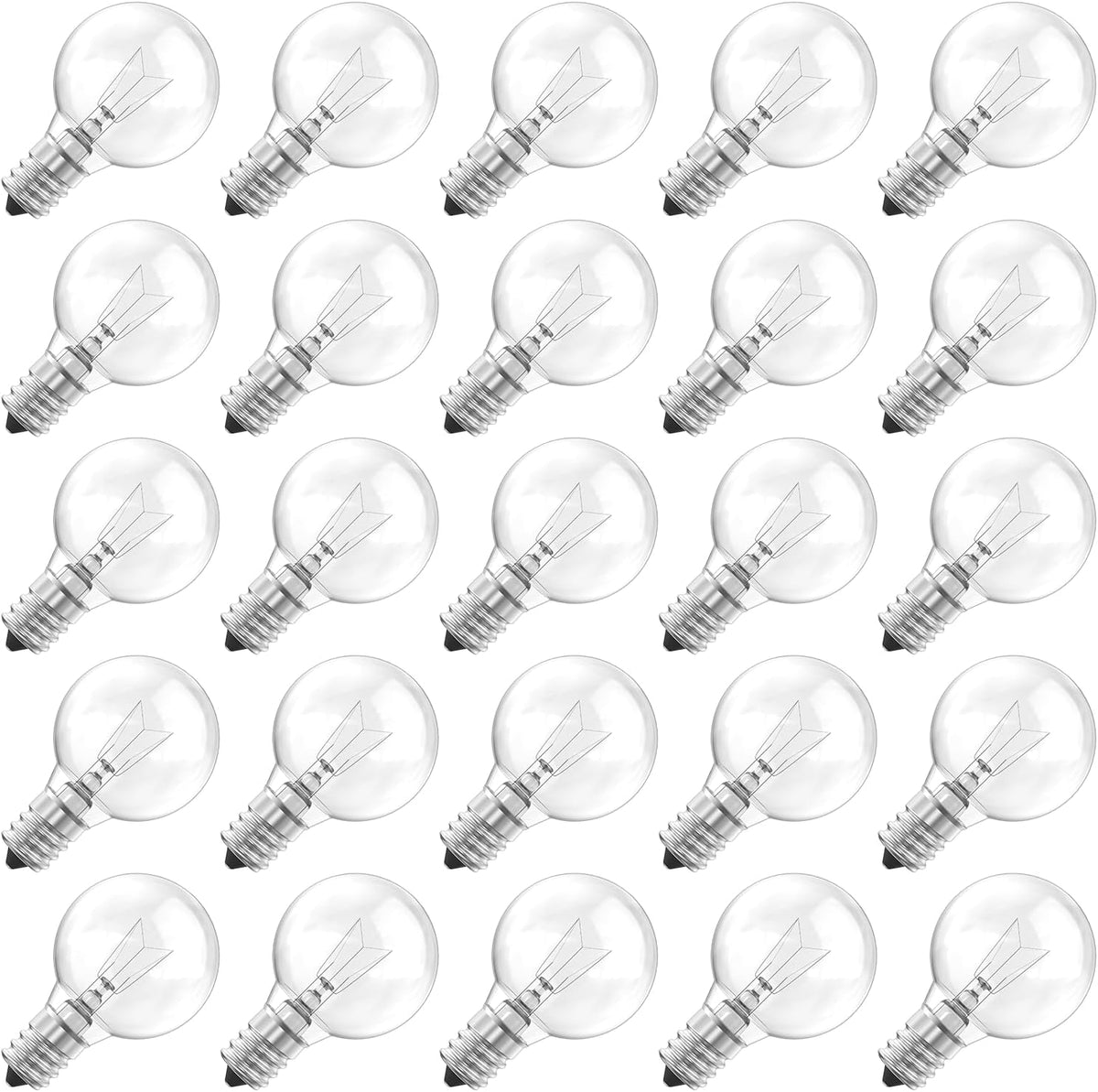 G40 5W 120V Globe Incandescent Glass Bulbs