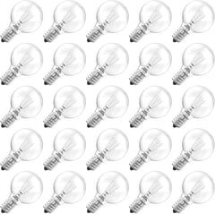 G40 5W 120V Globe Incandescent Glass Bulbs
