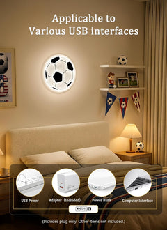 1 Pack/ 2 Pack 12.6In x 12.6In Soccer Light Neon Sign for Soccer Ball Fans Bedroom Decor