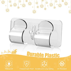 Christmas Light Clips - 30 Hooks & 35 Adhesive Strips for Indoor/Outdoor Decor