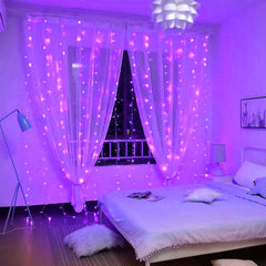 300 LED Curtain Lights - 9.8 FT Hanging Fairy Lights with Remote