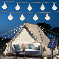 Solar Globe String Lights - 19.6Ft, 60 LEDs, Waterproof