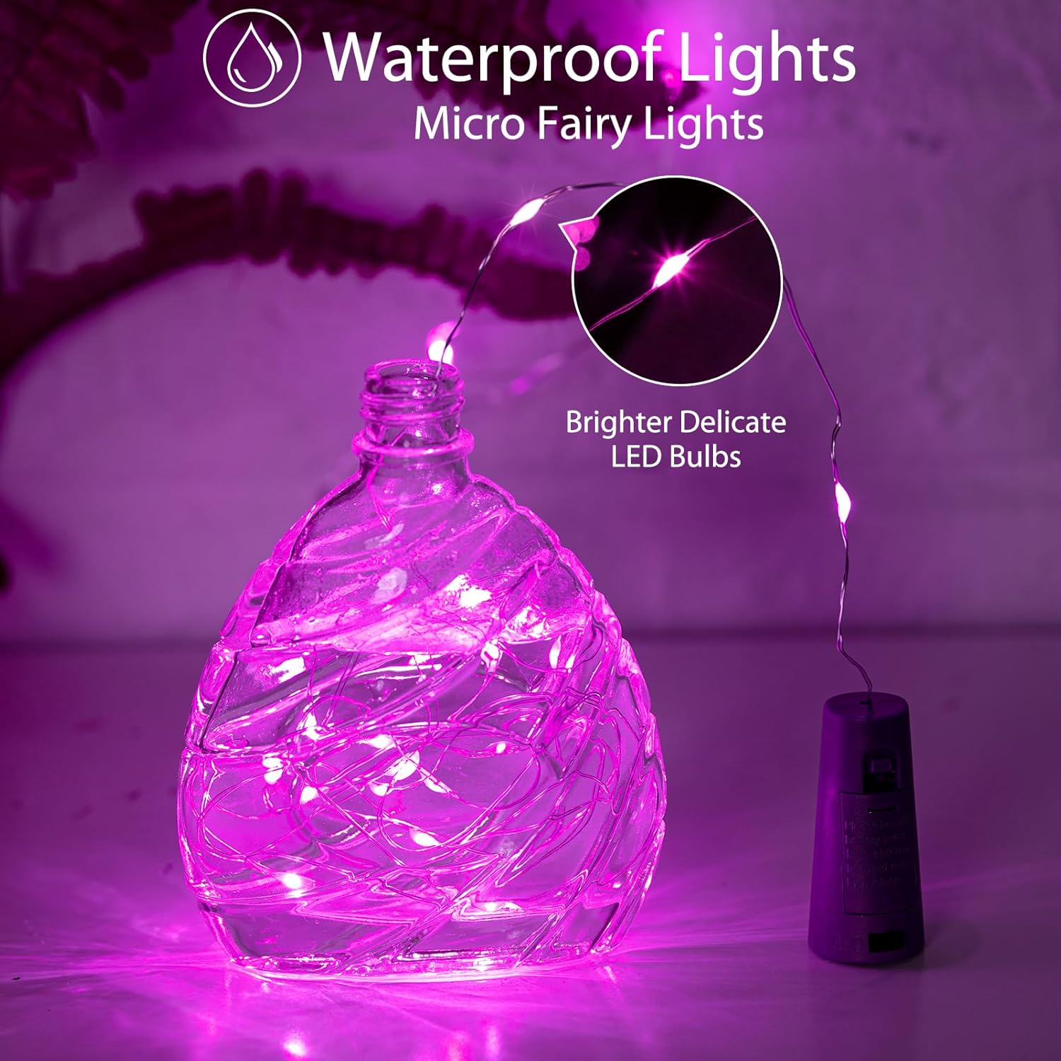 10 Pack 20 LEDs Waterproof Wine Bottle Cork Lights Mini Fairy Lights for Wedding Party DIY Decor