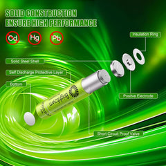 12-Pack 1.2V 2000mAh NiMH Rechargeable AAA Batteries for Solar Lights and Household Devices