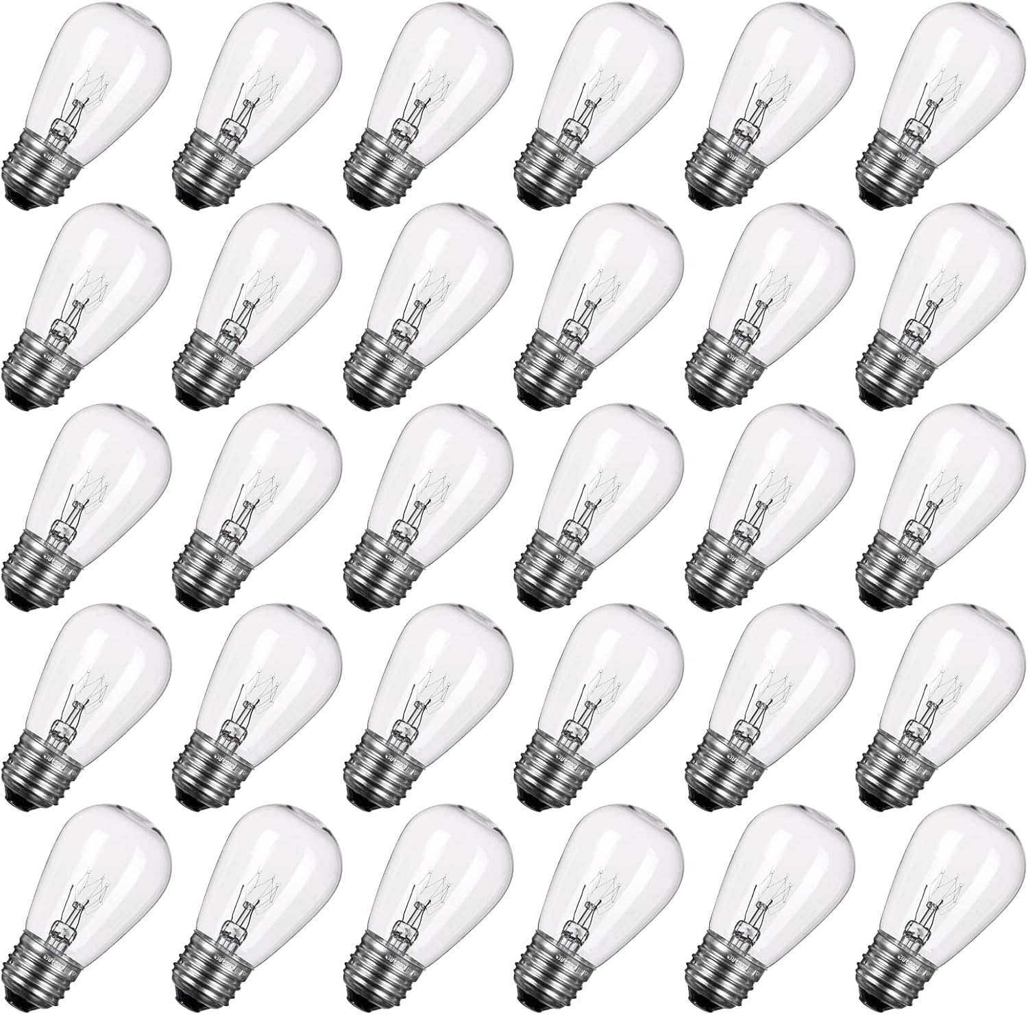 S14 11W 120V Incandescent Glass Replacement Bulbs with E26 Medium Base