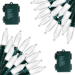 Battery Operated Christmas Lights - 2 Pack, 18 Feet, 50 LED Mini Lights