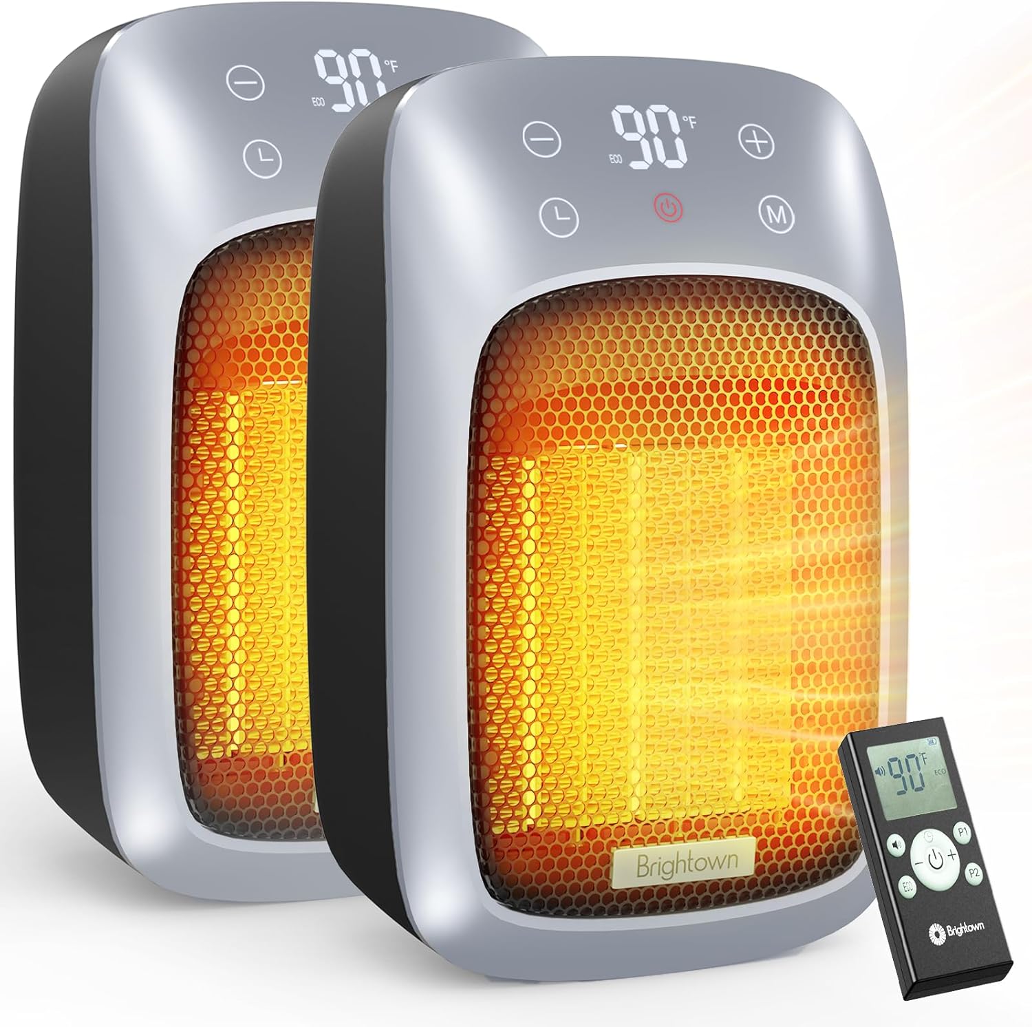 800W Small Wall Outlet Plug In Space Heater for Bathroom Office Bedroom Home