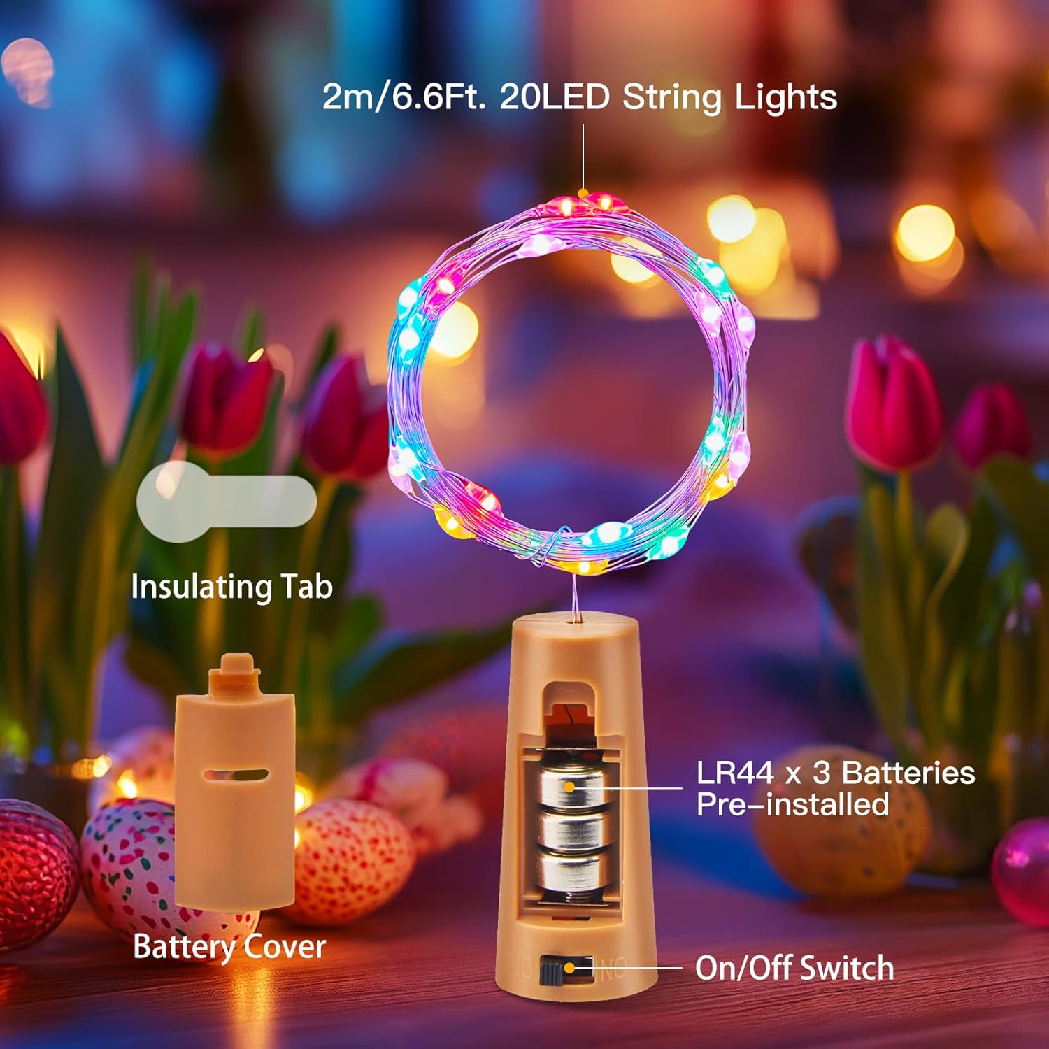 10 Pack 20 LEDs Waterproof Wine Bottle Cork Lights Mini Fairy Lights for Wedding Party DIY Decor